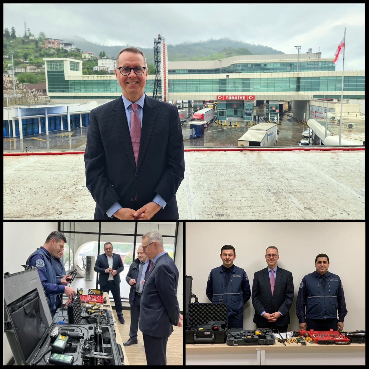 Diplo_Peter's tweet photo. Started at #Supsa border crossing to 🇹🇷. 🇬🇪 doing good job preventing #sanctions evasion and #customs co-operating with @EU_Taxud to converge systems & standards. @mofgeorgia https://t.co/GHDoaw0aR7