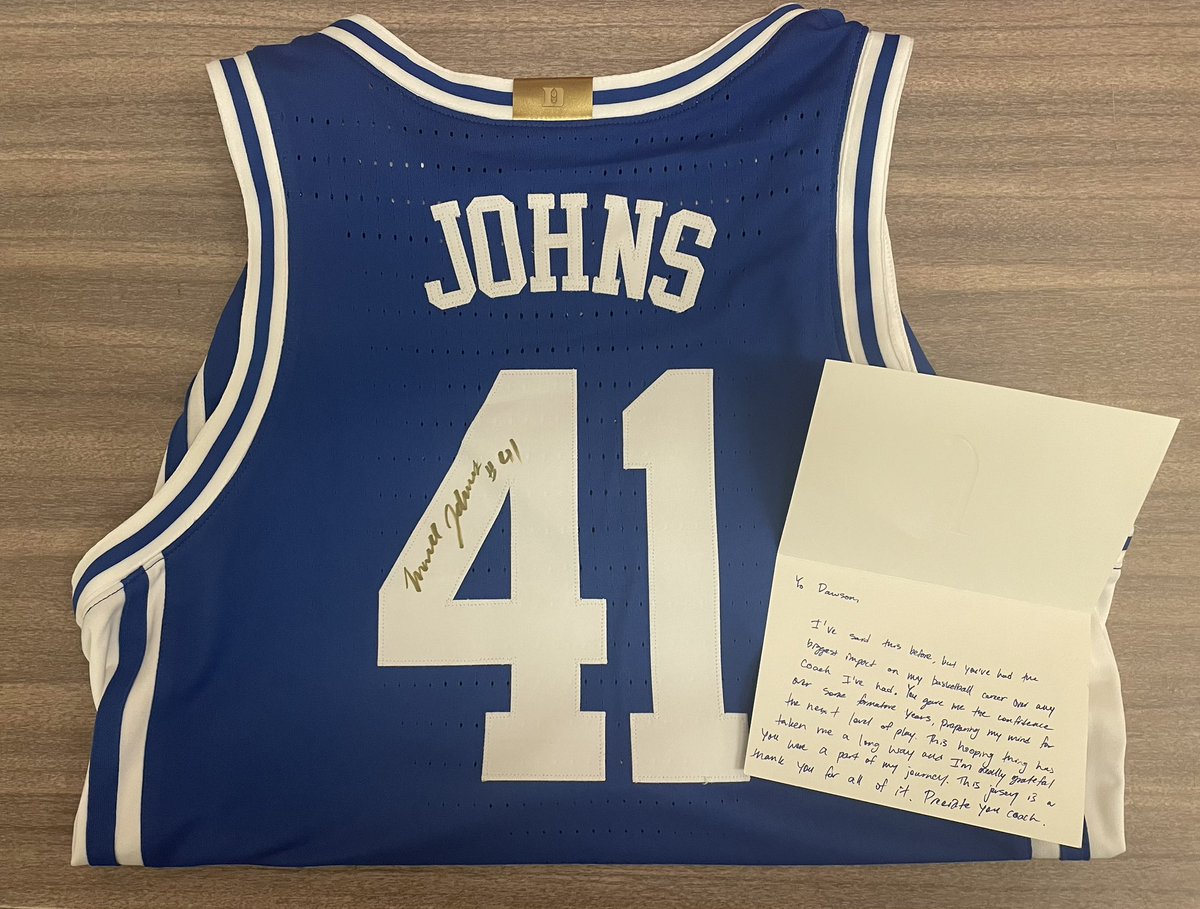 Shoutout to my ‘lil bro, Max Johns, for the signed jersey and note. 🙌🏾 Max graduated from Princeton with a major in Neuroscience in ‘22 and just completed his Master’s (Business) from Duke. Sky’s the limit for you! Much love ✊🏾 #alwaysus #brotherhood #onceatigeralwaysatiger 🐅🏀