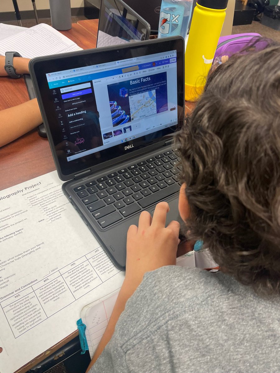 Jordan Porter (@mrsjordanporter) on Twitter photo Mrs. Rabalais at <a href="/StanleyStampede/">Stan C. & Patsy Stanley Elementary School</a> invited me into her classroom to see her students’ awesome <a href="/canva/">Canva</a> presentations! These 5th graders are using <a href="/CanvaEdu/">Canva Education</a> to create autobiographies including text features! 📚 #KISDelemtech Mrs. Rabalais at <a href="/StanleyStampede/">Stan C. & Patsy Stanley Elementary School</a> invited me into her classroom to see her students’ awesome <a href="/canva/">Canva</a> presentations! These 5th graders are using <a href="/CanvaEdu/">Canva Education</a> to create autobiographies including text features! 📚 #KISDelemtech
