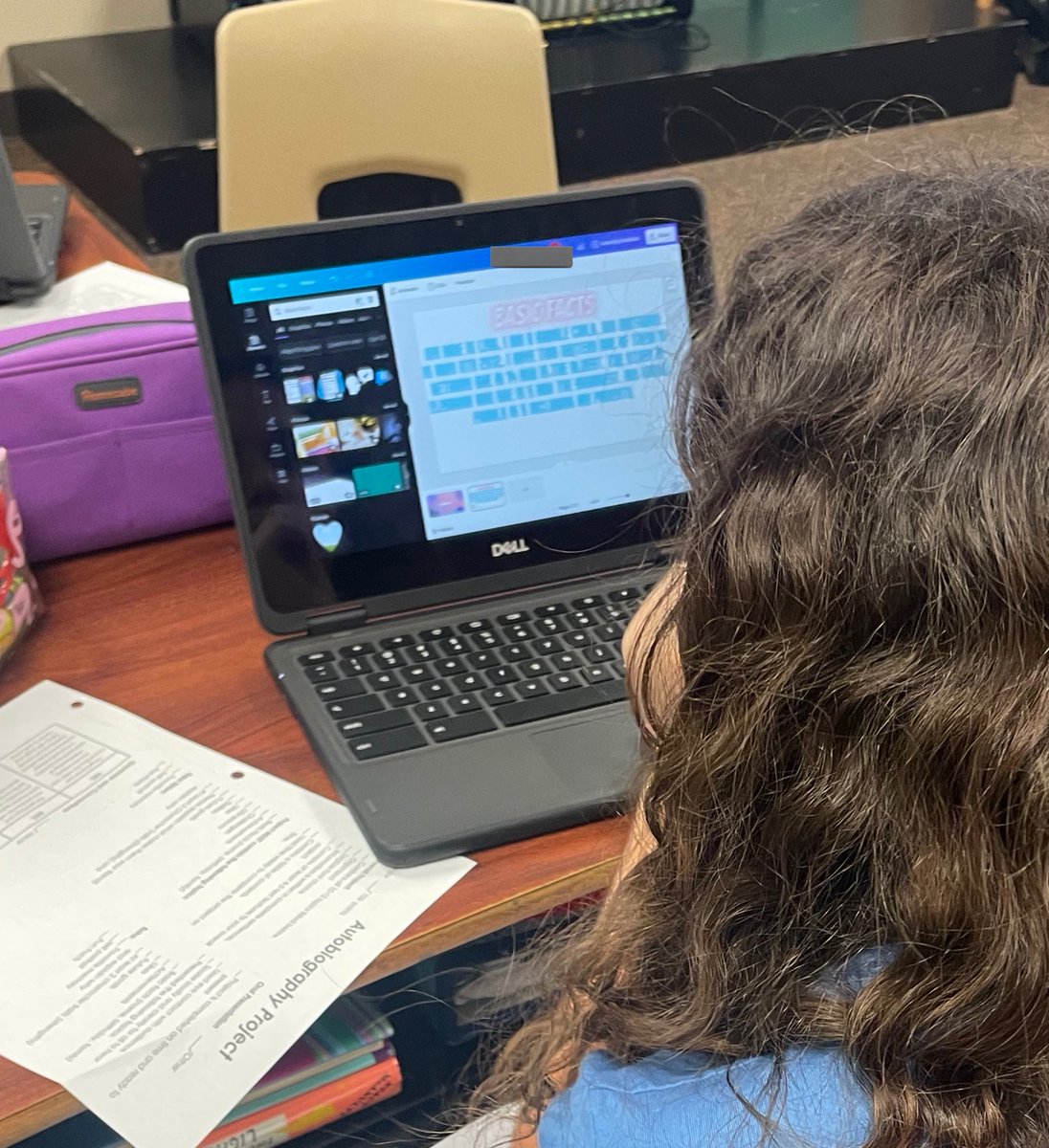 MrsJordanPorter's tweet photo. Mrs. Rabalais at @StanleyStampede invited me into her classroom to see her students’ awesome @canva presentations! These 5th graders are using @CanvaEdu to create autobiographies including text features! 📚 #KISDelemtech https://t.co/fv80Gx7N03