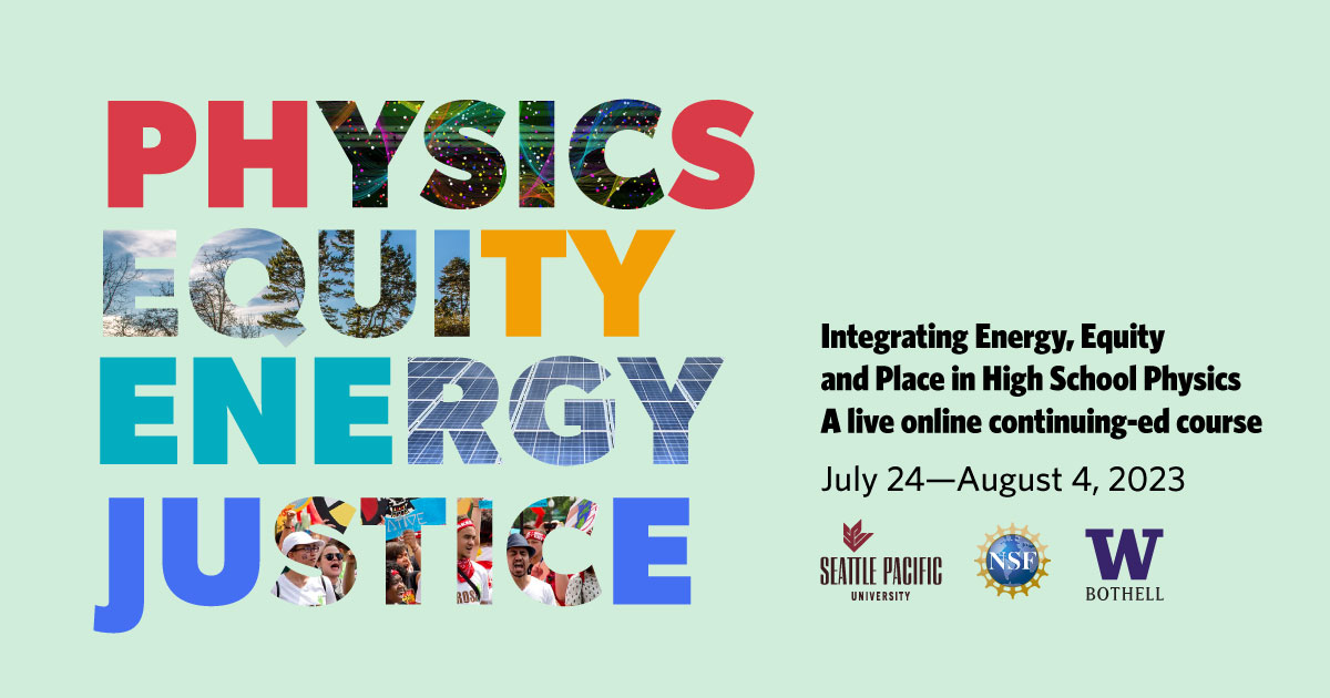 "I became more able to talk to my students about equity and social justice. With the help of the facilitators I developed my own lessons that I have been using to teach my students about these important concepts." -- Rosemary W., HS teacher  #iteachphysics energyandequity.org/events/sw2023/