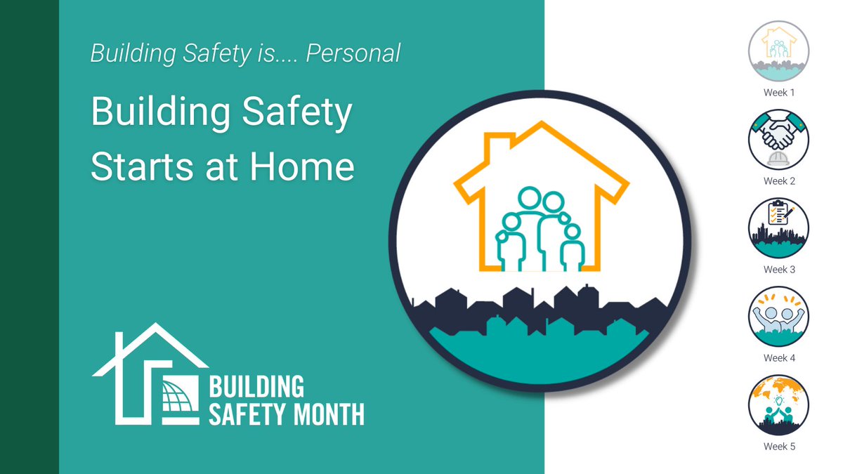 🏗️ #BuildingSafetyMonth2023 is here! This month’s theme is “It Starts with YOU!”. Week 1 is all about how building safety starts at home. What are you doing this month to celebrate? Comment below, and read our at-home safety tips here: bit.ly/3lsBAmF #BuildingSafety365