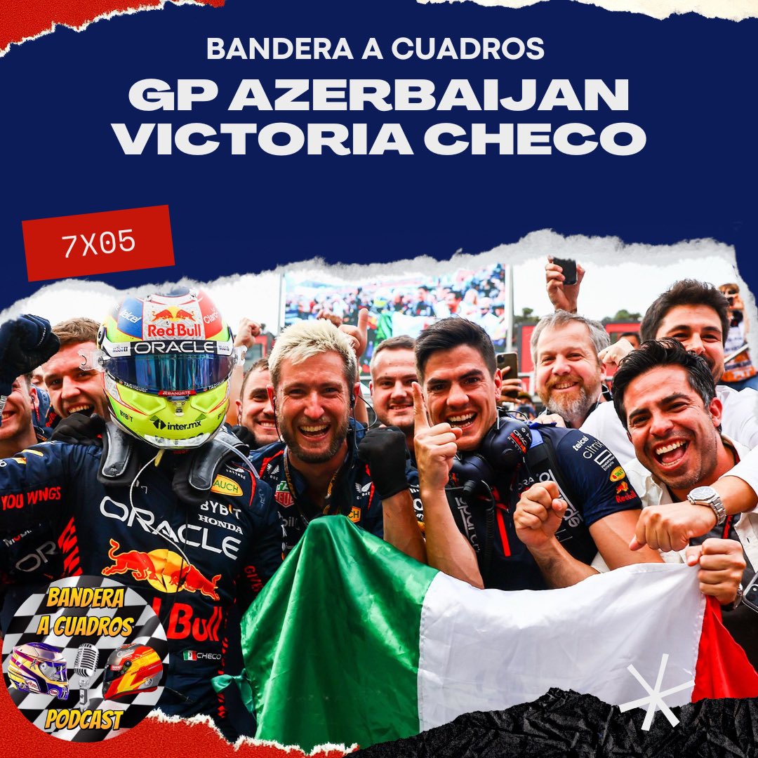 🏁Ya disponible 🏁F1 Bandera a Cuadros 7x05 : GP Azerbaijan - Checo Pérez reina en Baku. Enlaces:
🟠 ivoox👉🏻 go.ivoox.com/rf/107211769
🟣 apple👉🏻 podcasts.apple.com/es/podcast/f1-…
🟢spotify👉🏻 open.spotify.com/episode/6R7KXC…
.
.

#f12023 #ferrari #f1 #hamilton #lewishamilton #alonso #checo #perez