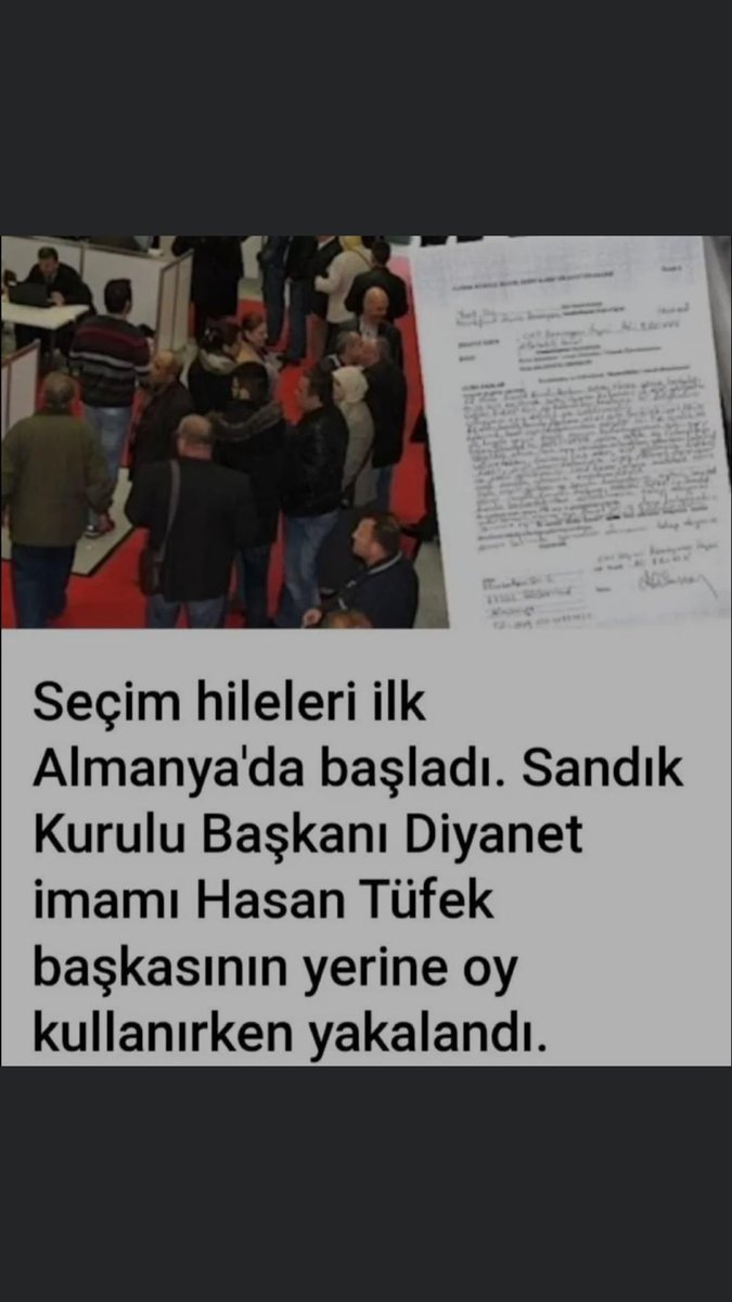 İLK SEÇİM HİLESİ YAKALANDI HABERİ; ŞU YÖNÜYLE DOĞRU OLMAYABİLİR BENCE, ZİRA İŞTE BU HİLE; BAKALIM VE ACABA İLK HİLEMİ Kİ YANİ ? YOKSA İLK TESPİT EDİLEN Mİ Kİ ACABA ? VE GÜYA DA DİN GÖREVLİSİYMİŞ BU HİLEBAZ, HİLEBAZDAN BİR DİNDAR BİLE ASLA OLAMAZ VE ÇIKAMAZ DA ZATEN. Saygılar.
