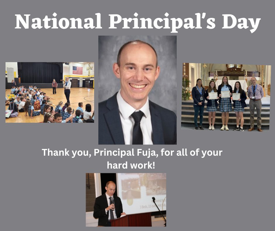 Happy Principal's Day to Principal Fuja! Thank you for your love and support for Saint Mary School families, students, and staff. Thank you for making Saint Mary School special. "Together We Can Do Great Things!". <a href="/archchicago/">Archdiocese Chicago</a> <a href="/ChiCathSchools/">Chi Catholic Schools</a> <a href="/chicagocatholic/">Chicago Catholic</a> <a href="/SaintViatorHS/">Saint Viator HS</a>