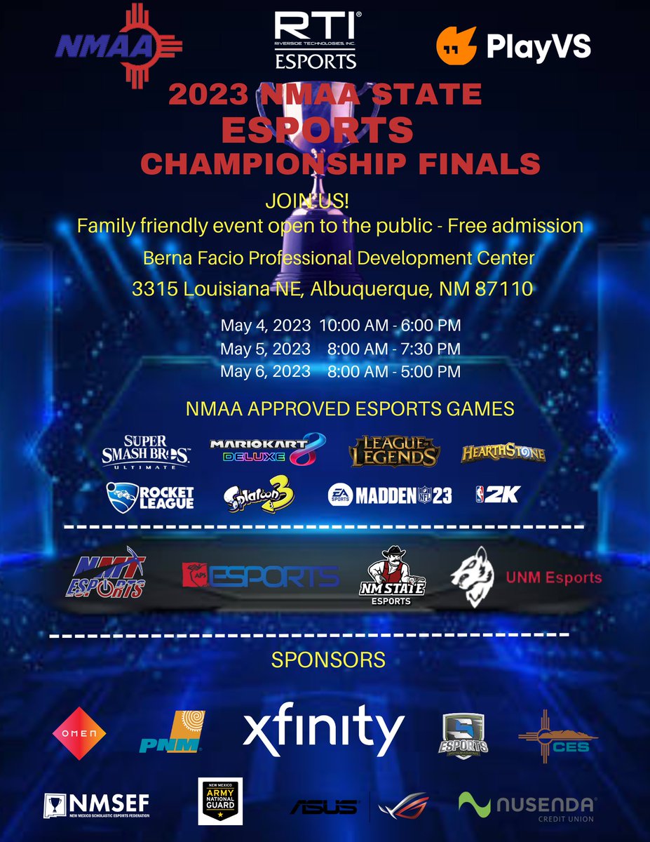 Laurieesports's tweet photo. Omg it's this week! Don't miss seeing New Mexico High Schools battle it out onstage - GG to all! https://t.co/GxOYcFskFq