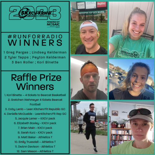 KXCVKRNW's tweet photo. Thank to our 2023 #RunForRadio sponsors and to all the participants of the 2023 5KXCV-KRNW Run for Radio! 

Link to video of winners &amp; raffle drawing: 
https://t.co/TUDuNKwUvf https://t.co/n8GYIxSl55