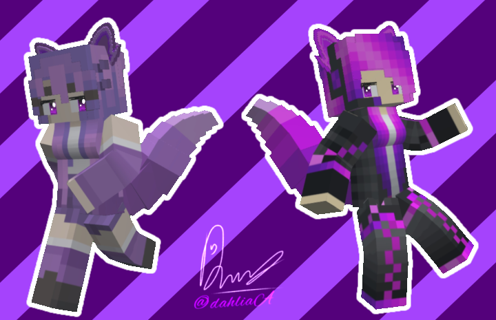 Ender Dragon Girl Minecraft Skin