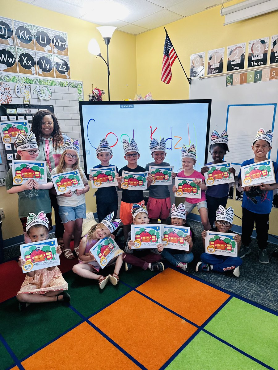 So so proud of the coolest kidz and their hard work on their first published book! #proudauthors 
#kindergartenauthors #studenttreasures #Kindergarten