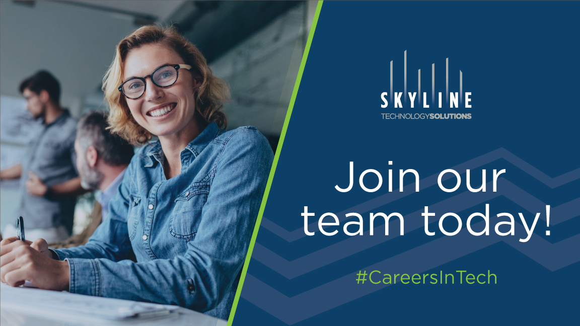 We’re hiring!

At Skyline Technology Solutions, our intent is to create a high-performance company by creating a high-performance work environment.

Learn more about our current job opportunities at the link: skylinenet.net/careers/ 

#TechnologySolutions #CareersInTech #Hiring