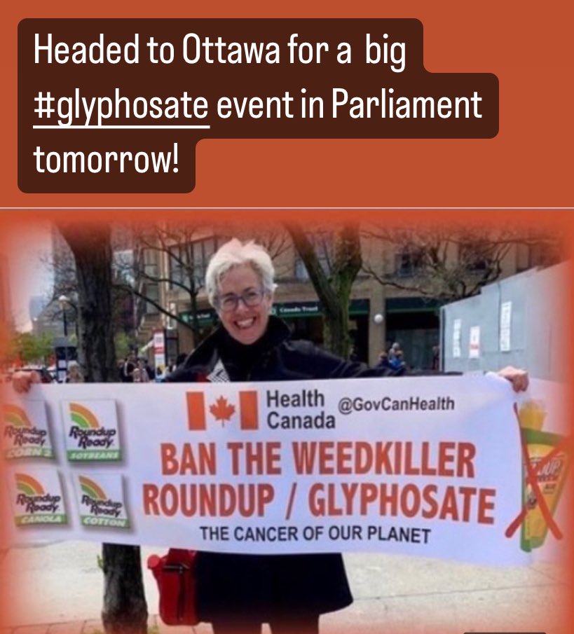 SafeFoodMatt's tweet photo. 47 years of dumping #Roundup on #Canadians and our home. 
We're fed up — It’s time to Ban #Glyphosate in #Canada ! - @MLouMcD https://t.co/e3LTrORyHt