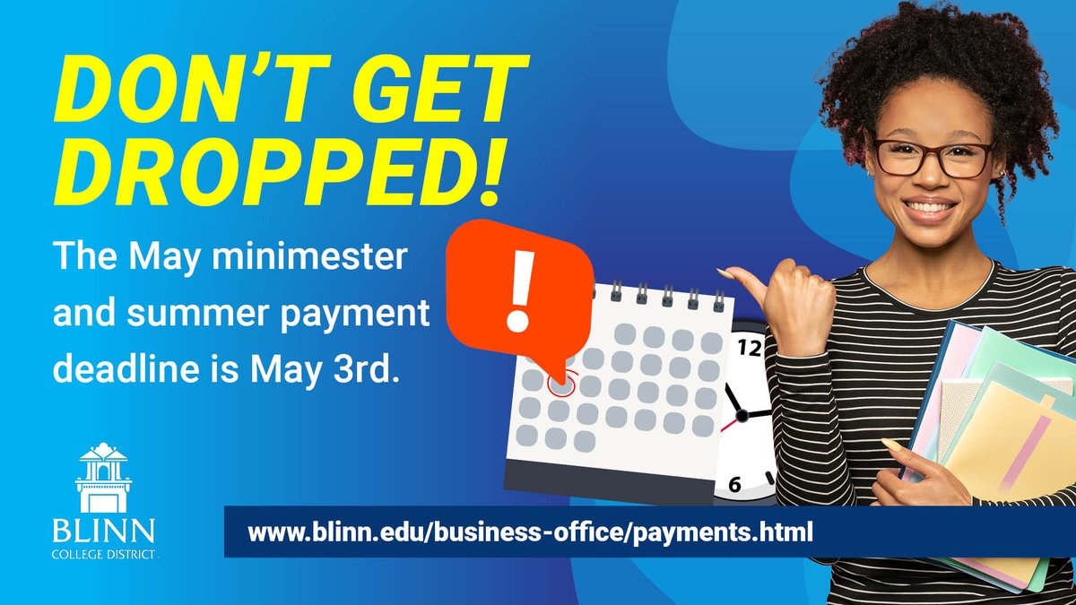 Blinn College District On Twitter REMINDER Wednesday May 3 Is The judi-overby