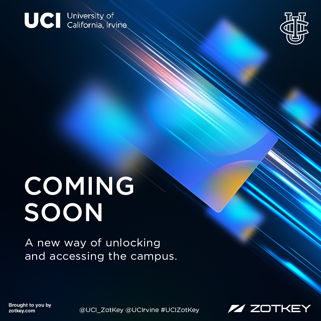 🔍 Get ready, Anteaters! The search for a better, smarter ID system is over! ZotKey, our new smart ID solution, is coming to UCI later this year. Stay tuned for updates on how ZotKey will transform your campus experience. #UCIZotKey #SeekingSolutions #UCIrvine