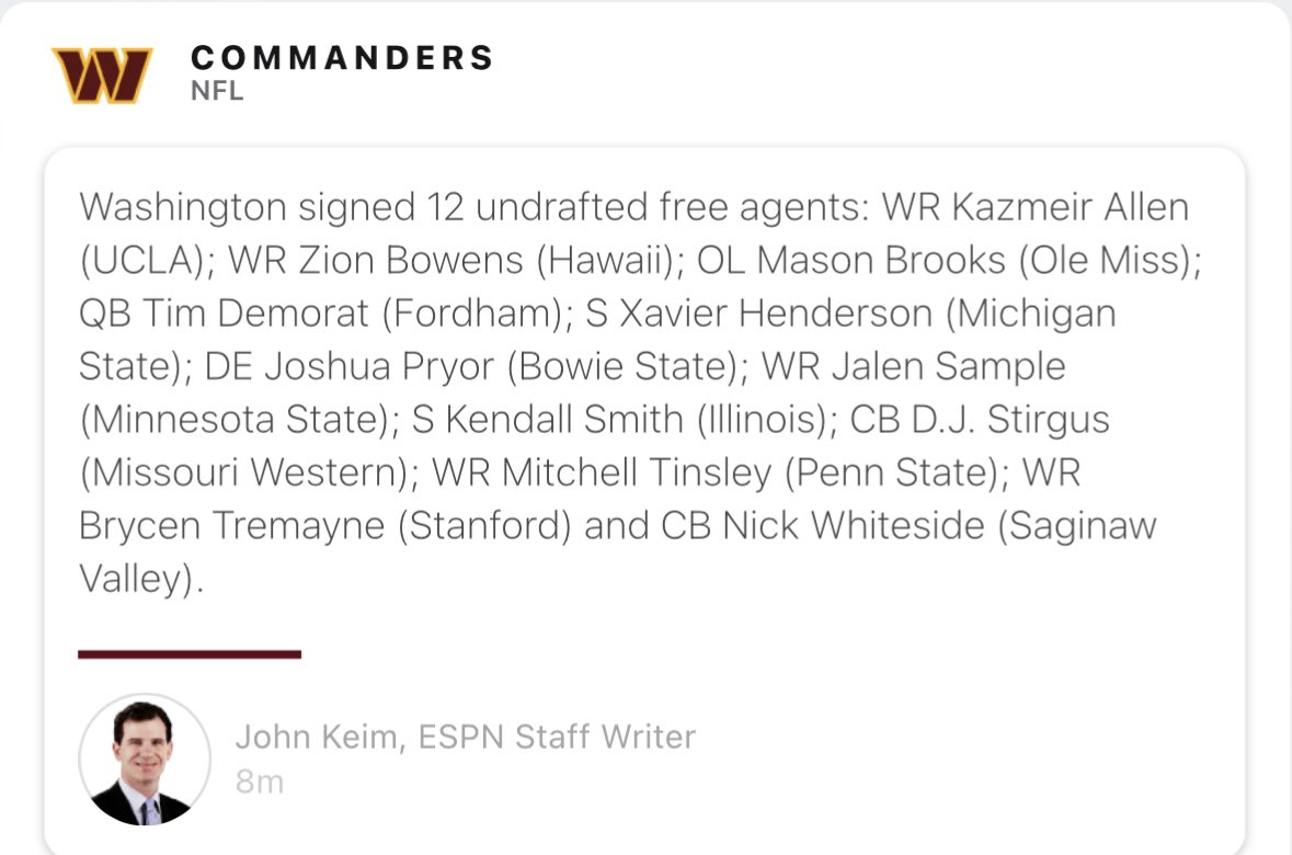 John Keim on Twitter: "Here you go:"