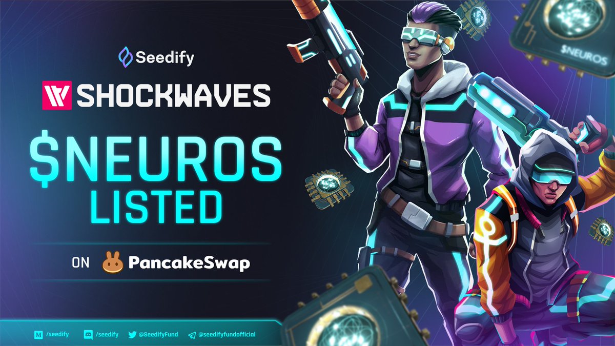 SeedifyFund's tweet image. $NEUROS, @Shockwaves_AI  token, is now listed on Pancakeswap! 

The ultimate Staking Battle to secure a rare #AI Agent is about to start! 🔥🔥🔥

🌐 Network: BSC
 🧬 Symbol: $NEUROS
 🦠 Contract: 0x95b0FFfabD2817959Ce410070600D77BcE93D454

Dextools Link: dextools.io/app/en/bnb/pai…