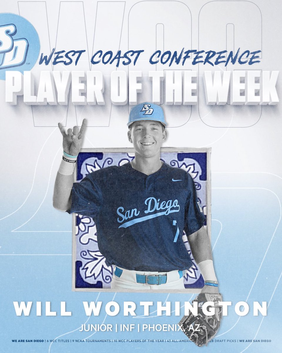Will stepped up. And now, he’s your @WCCsports Player of the Week! @WWorthington_ | #GoToreros