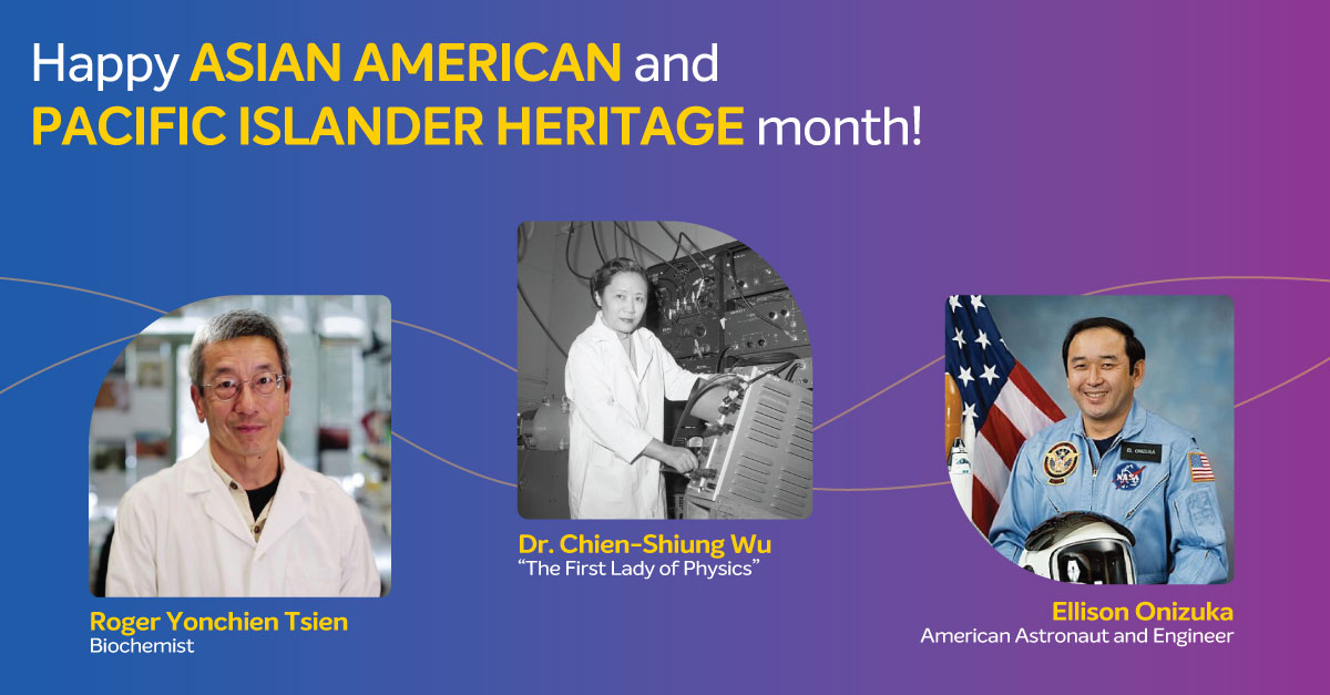 braskem's tweet photo. Braskem is celebrating the history, culture, and resilience of the Asian American Pacific Islander (AAPI) community this month. The theme for AAPI Month is "Advancing Leaders Through Opportunity,” and we want to recognize pivotal figures who have impacted history through science. https://t.co/9DPGxduNmA