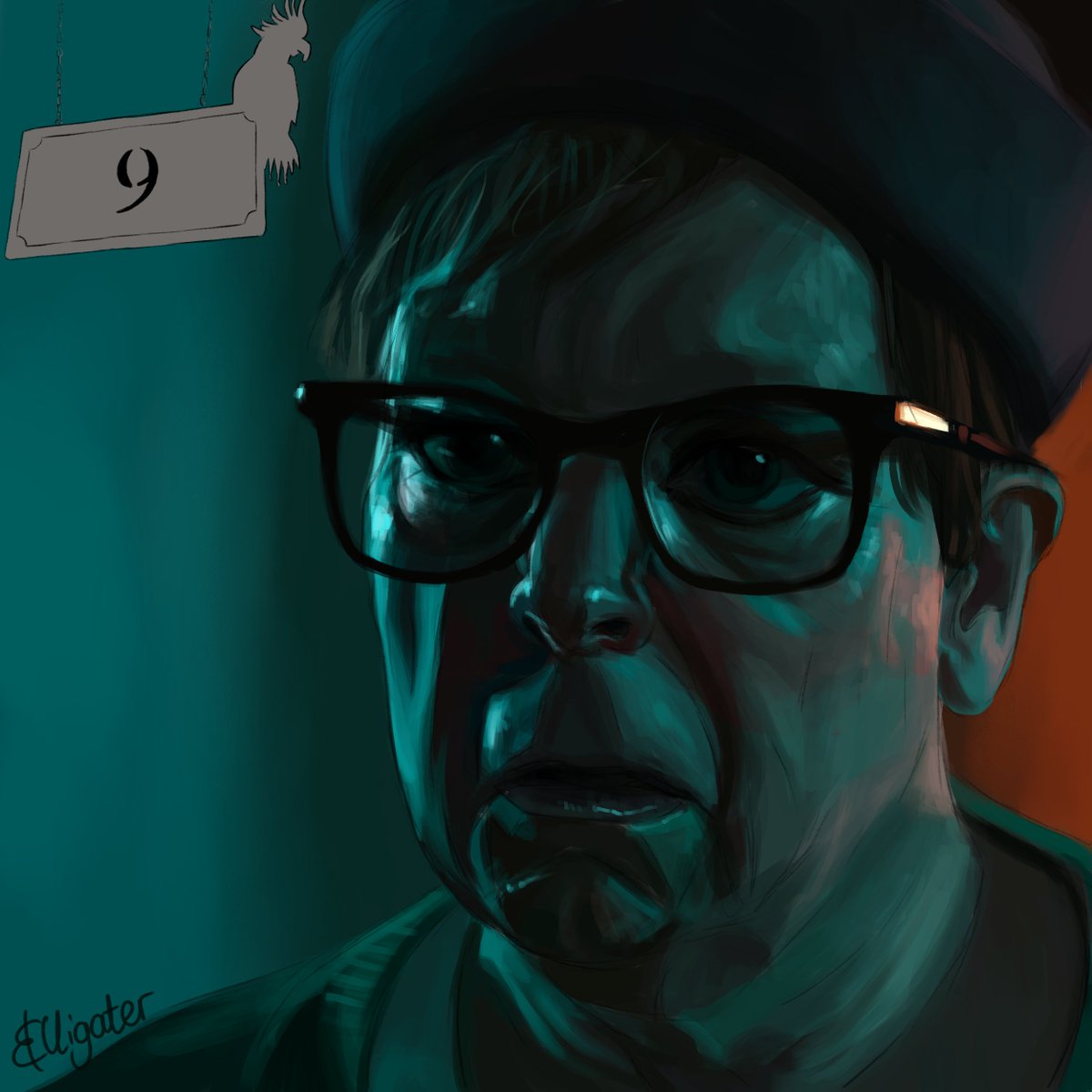 Elligater's tweet photo. Harry drawing to go with the previous Edward one :) #InsideNo9 https://t.co/l5efZY0F0G