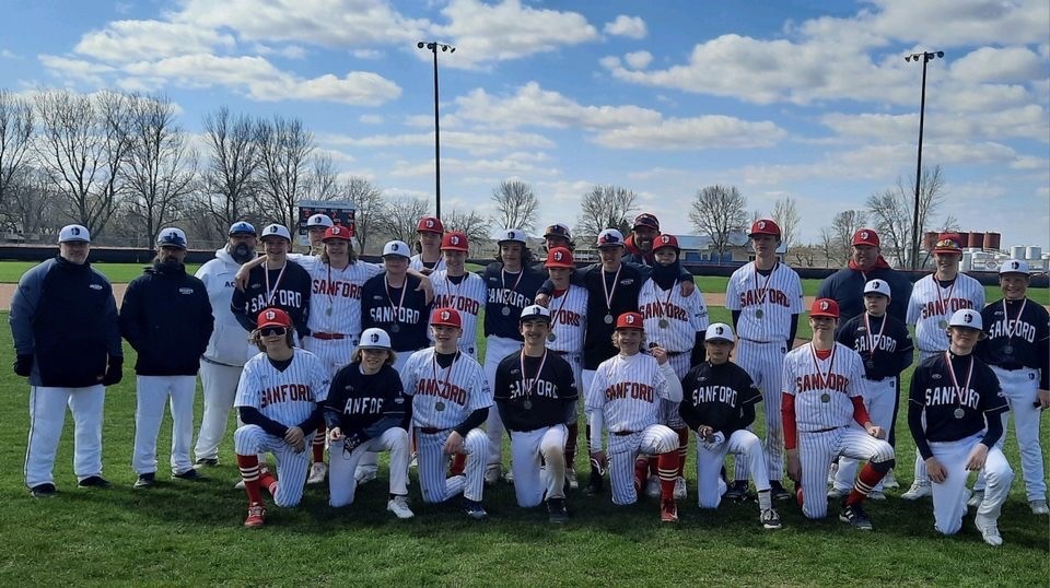 ITS AN SANFORD ACADEMY BASEBALL TOURNAMENT TAKEOVER! Our 14u Red and Blue teams met in the championship game in the Brandon Valley Slugfest tournament with the Red team coming out on top 10-0 Shoutout to Bennet Duncan who threw a NO HITTER with 10ks! #Family