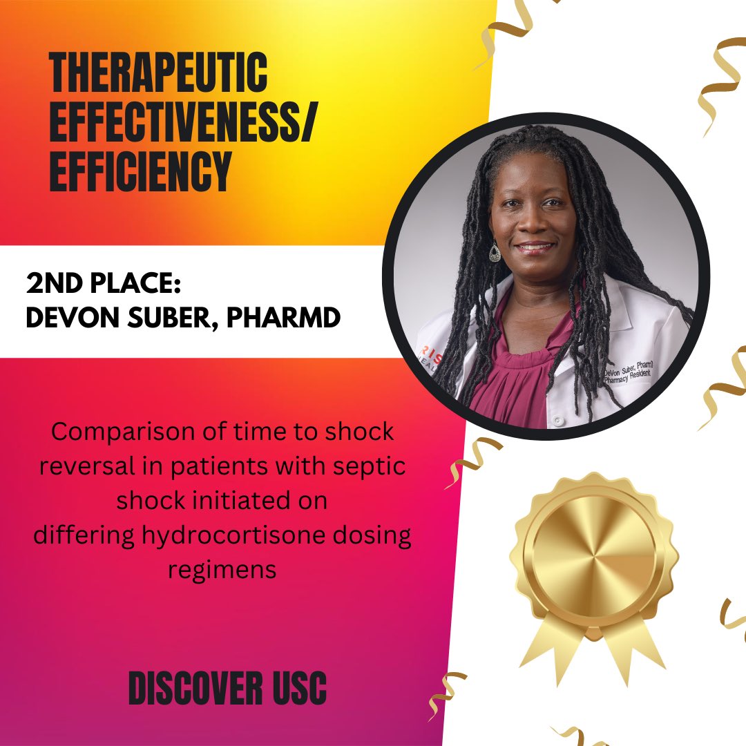 PHUofSCPharmRes's tweet photo. 🏆Winner, Winner🏆 Congratulations to several of our residents on their winning presentations from Discover USC 2023🎉 https://t.co/U7v9gLg9ka