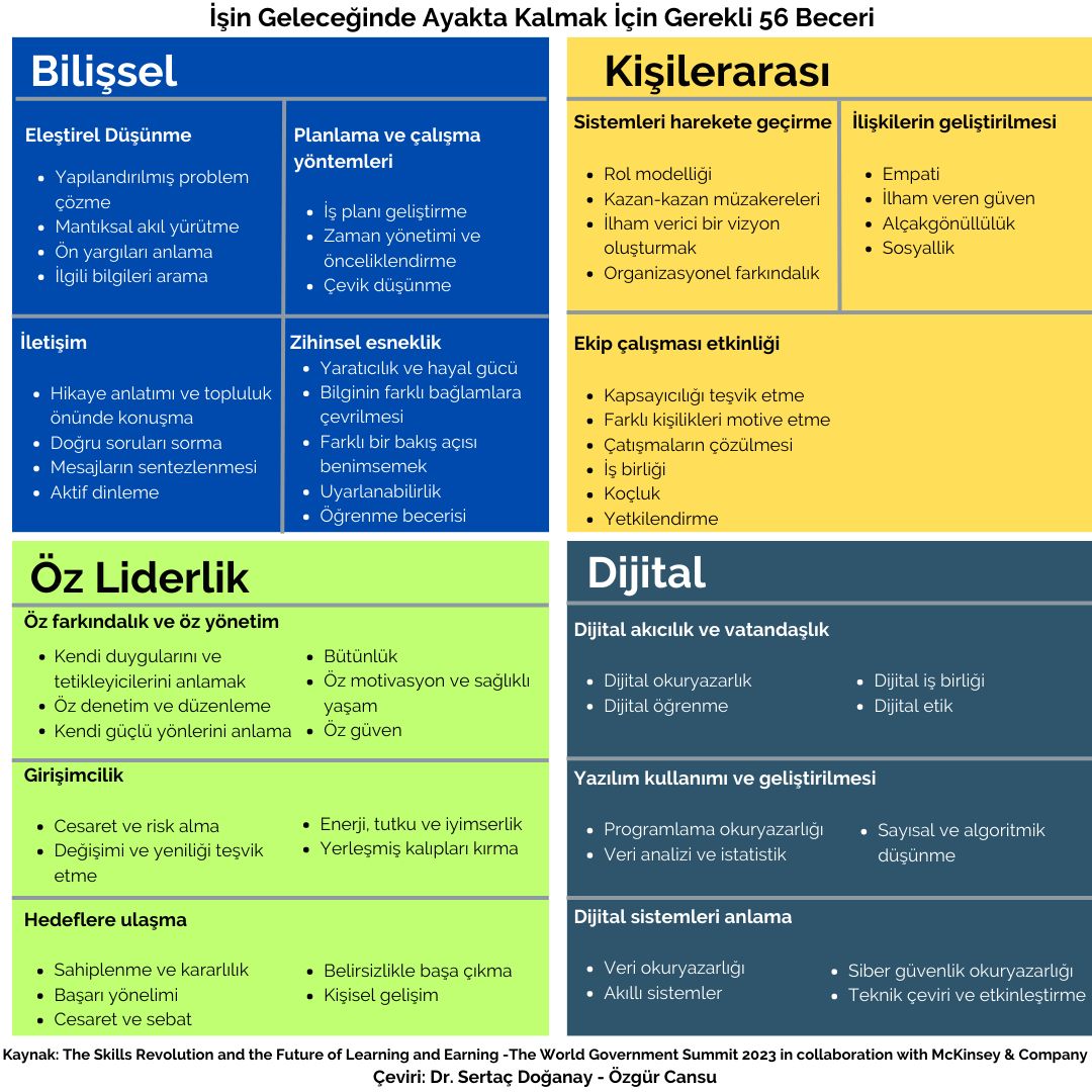 McKinsey &amp; Company, World Government Summit (Dünya Hükümeti Zirvesi) ile iş birliği yaparak "Beceri Devrimi ve Öğrenme ve Kazanmanın Geleceği" konulu bir rapor yayınladı. 
 
Dünya Hükümeti Zirvesi, insanlığın karşılaştığı evrensel zorlukları çözmek için inovasyon ve teknolojinin