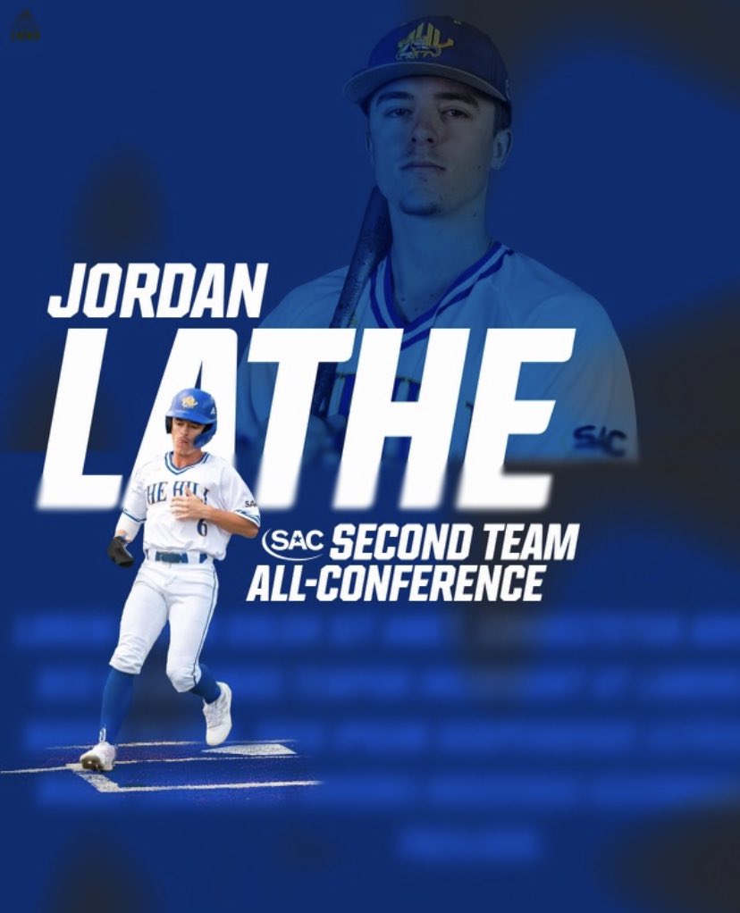 Mars Hill Baseball (@mhubaseball) on Twitter photo Congratulations to <a href="/JordanLathe/">Jordan Lathe</a> for earning All-SAC Honors. One of the best to ever do it at The Hill #RPG Congratulations to <a href="/JordanLathe/">Jordan Lathe</a> for earning All-SAC Honors. One of the best to ever do it at The Hill #RPG