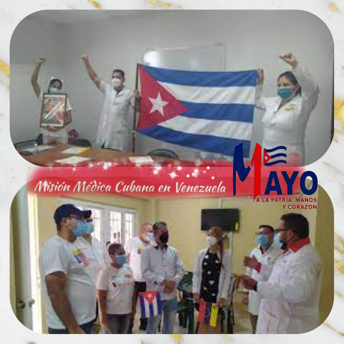 Cada colaborador desde su puesto de trabajo da lo mejor de sí para salvaguardar la salud del pueblo venezolano.

#1Mayo🤎
#CubaPorLaVida 🤎 
 #ALaPatriaManosYCorazón🤎