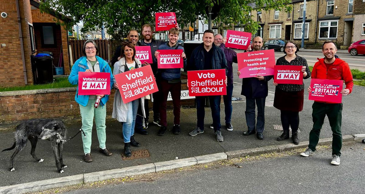 Great to join @LabourSheffield this afternoon to campaign for @CllrGeorge ahead of Thursday’s local elections. We’re working hard for every vote across the city!