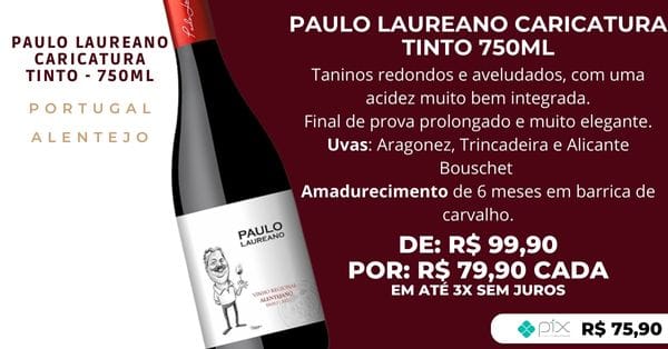 mvisol's tweet photo. Vinho tinto Paulo Laureano Caricatura - Excelente indicação! Aproveite essa oferta com frete grátis selecionado especialmente para você! #vinho #mvisol #wine #vinhozinho #vinhotinto #vinhoeamizade #vinhoesaude #promo #br #sp 
https://t.co/qqLegMyUT7
Dúvidas (11) 951493933 https://t.co/DP5yyvIyTF