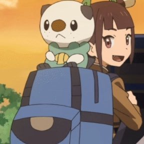 PkmnShitpost's tweet photo. Oshawott sits on the backpack https://t.co/HtUpwfbrfl