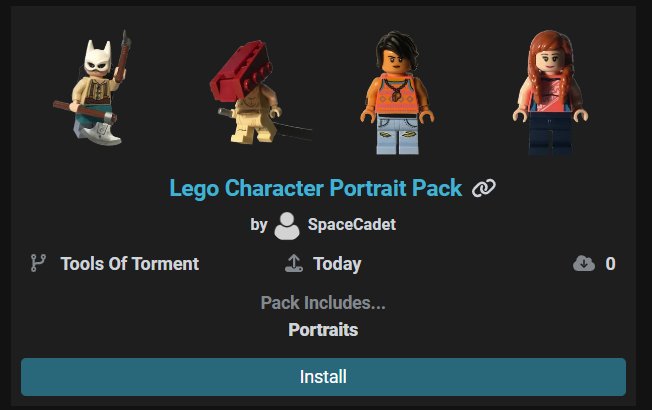 The Lego character portrait pack is now available on <a href="/nightlightgg/">NightLight</a>, the new home for custom DBD UI icons. You can download my own and many other talented artists' custom artwork for free at nightlight.gg/desktop.