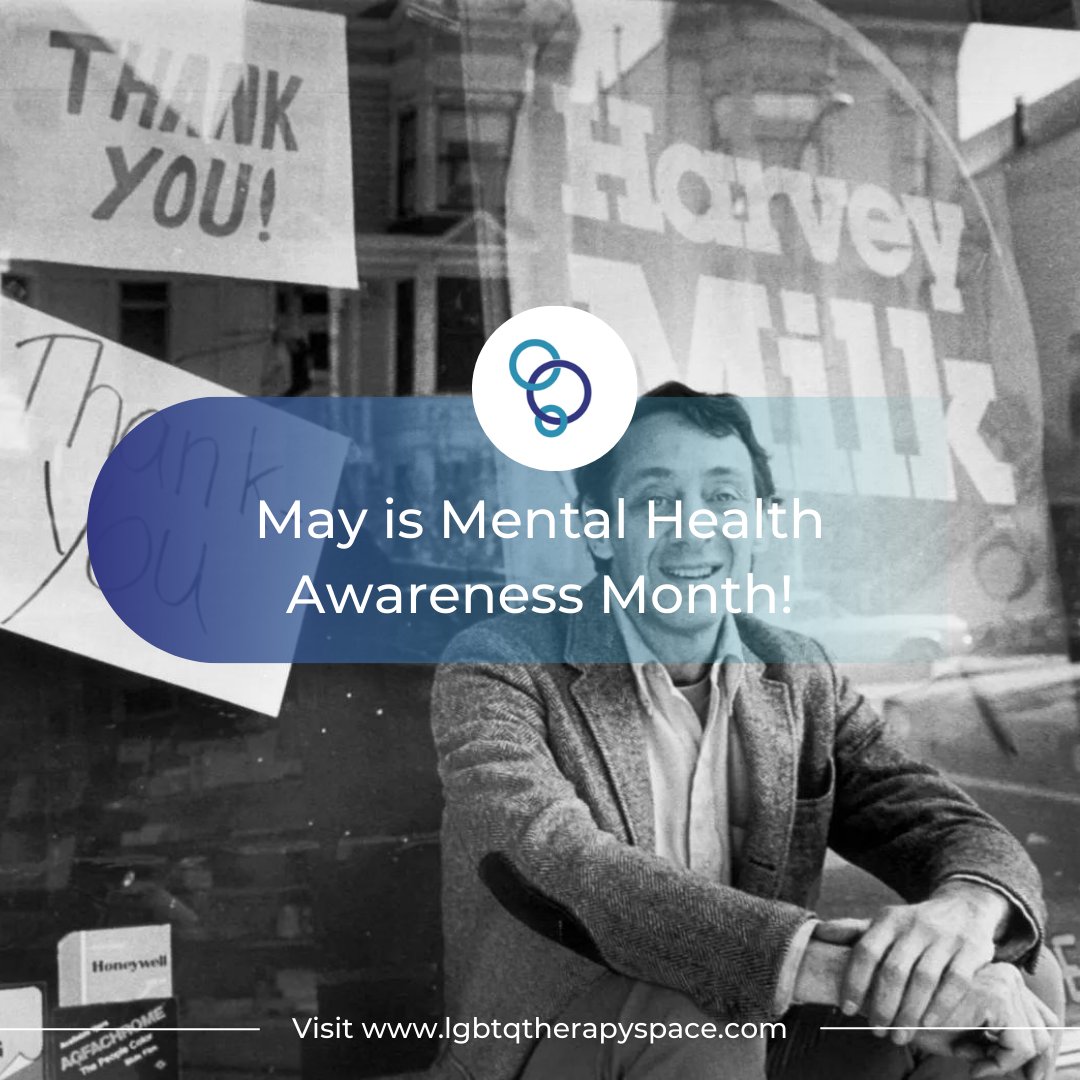 LGBTQTherapySp's tweet photo. Mental health is just as important as physical health, especially for the LGBTQ community.  

"If you are not personally free to be yourself in that most important of all human activities — the expression of love — then life itself loses its meaning."
-Harvey Milk https://t.co/slVNim2LJX