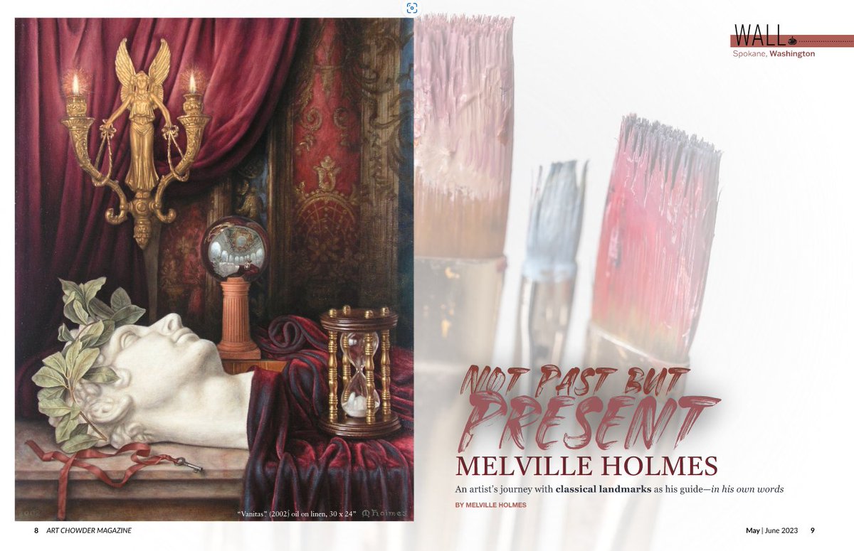 ArtChowder's tweet photo. "Not Past but Present Melville Holmes, an artist's journey with classical landmarks as his guide, in his own words," by Melville Holmes. https://t.co/BwUJuu9rAl https://t.co/xK4V2TCoJi