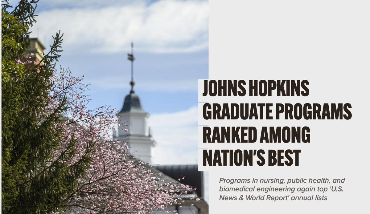 Hopkins_CDAPG's tweet photo. The MA in Public Management program here at Johns Hopkins continues to climb the rankings, now 28th among Public Affairs programs according to the U.S. News &amp; World Report's annual Best Graduate Schools list. https://t.co/1BzANxUrBo https://t.co/sPF3xPPxdW