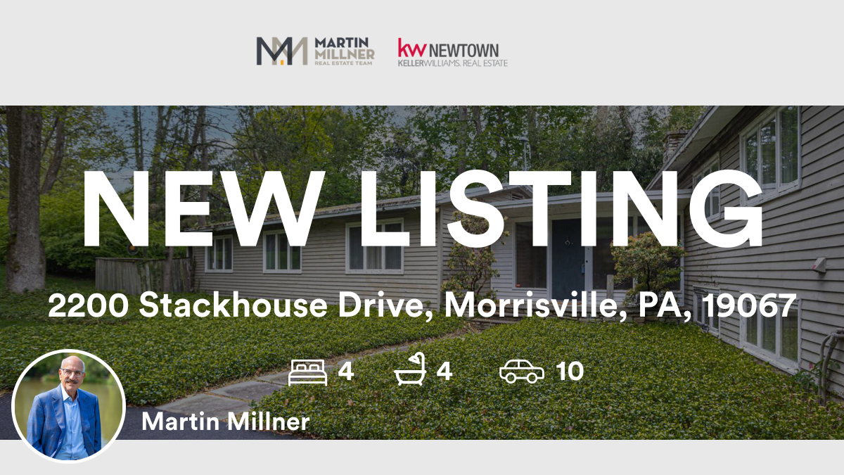 🛌 4 🛀 4 🚘 10
📍 2200 Stackhouse Drive, Morrisville, PA, 19067

My latest listing on RateMyAgent.
 RS206783L
rma.reviews/rmXM4u1oEDiD

...
#ratemyagent #realestate #Keller_Williams_Real_Estate__Newtown