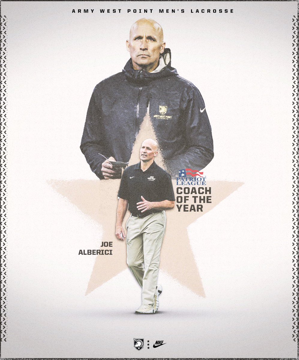 ArmyWP_MLax's tweet photo. OUR LEADER 🫡

@ArmyLaxCoach is your 2023 Patriot League Coach of the Year!

#GoArmy | #FamilyToughnessTradition https://t.co/tkkG2UpfrN