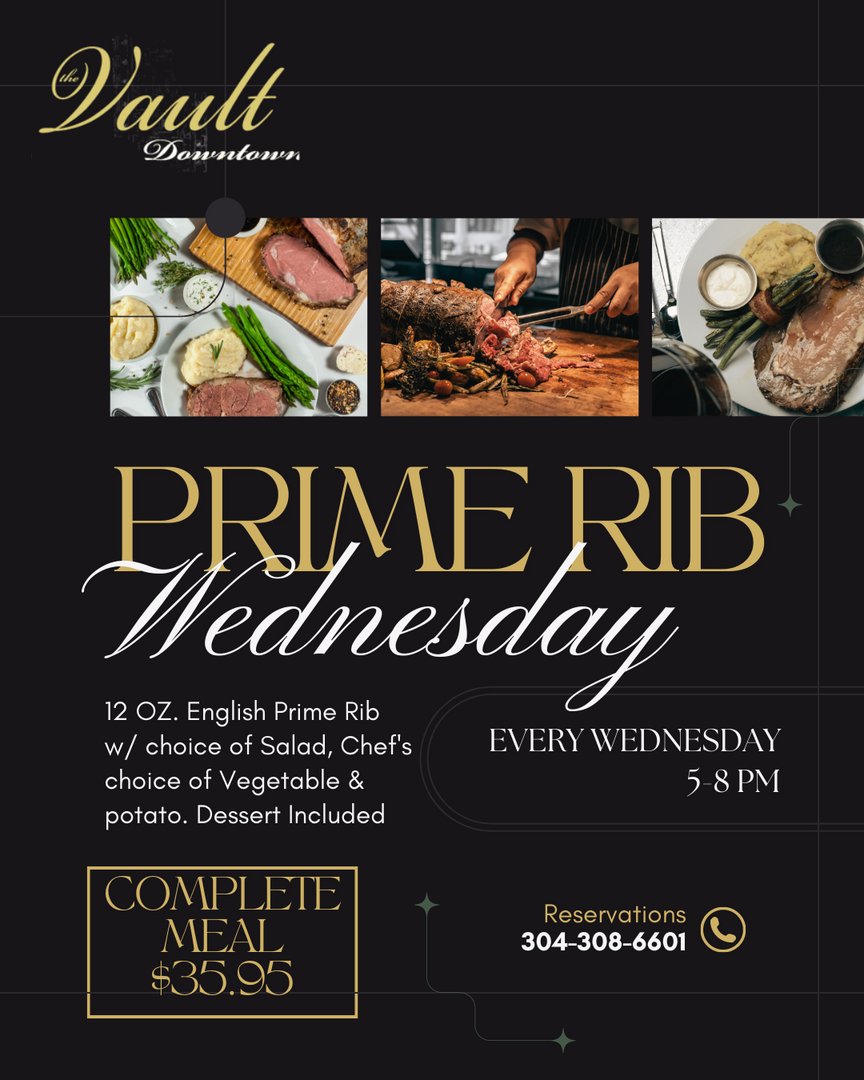 Are you tired of cooking every single night? We can help, join us every Wednesday for our Prime Rib dinner. 

Come and join us for a stress-free evening of delicious food, friendly company, and good vibes. #PrimeRibDinner