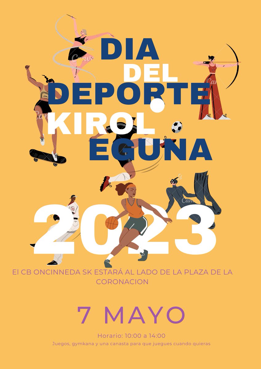 El próximo domingo día 7 de Mayo, el CB Oncineda SK participará en el Día del Deporte de Estella-Lizarra. Estaremos junto a la.Plaza de la Coronación. Juegos para los más txikis y canastas disponibles para que te pases a jugar un rato con nosotrxs!
#familiaamarilla 
#oncineda