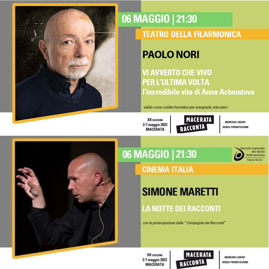 mcracconta's tweet photo. #6MAGGIO
🌍11 @ivansciapik
📖12 @LaLipperini @oiramdivito
16.30🏞️@chiagiac
❓#FrancescaBarigelli #GraziaGugliormella
🔍17.30 @gabriellagenisi #FrancescoRapaccioni
📝18 #LuciaDeLuca
🪄 18.30 @troisi_licia
🏆21 @danteferretti
21.30🎤@paolo_nori📚#SimoneMaretti
22 EVENTO ANNULLATO https://t.co/91WJkvvztL