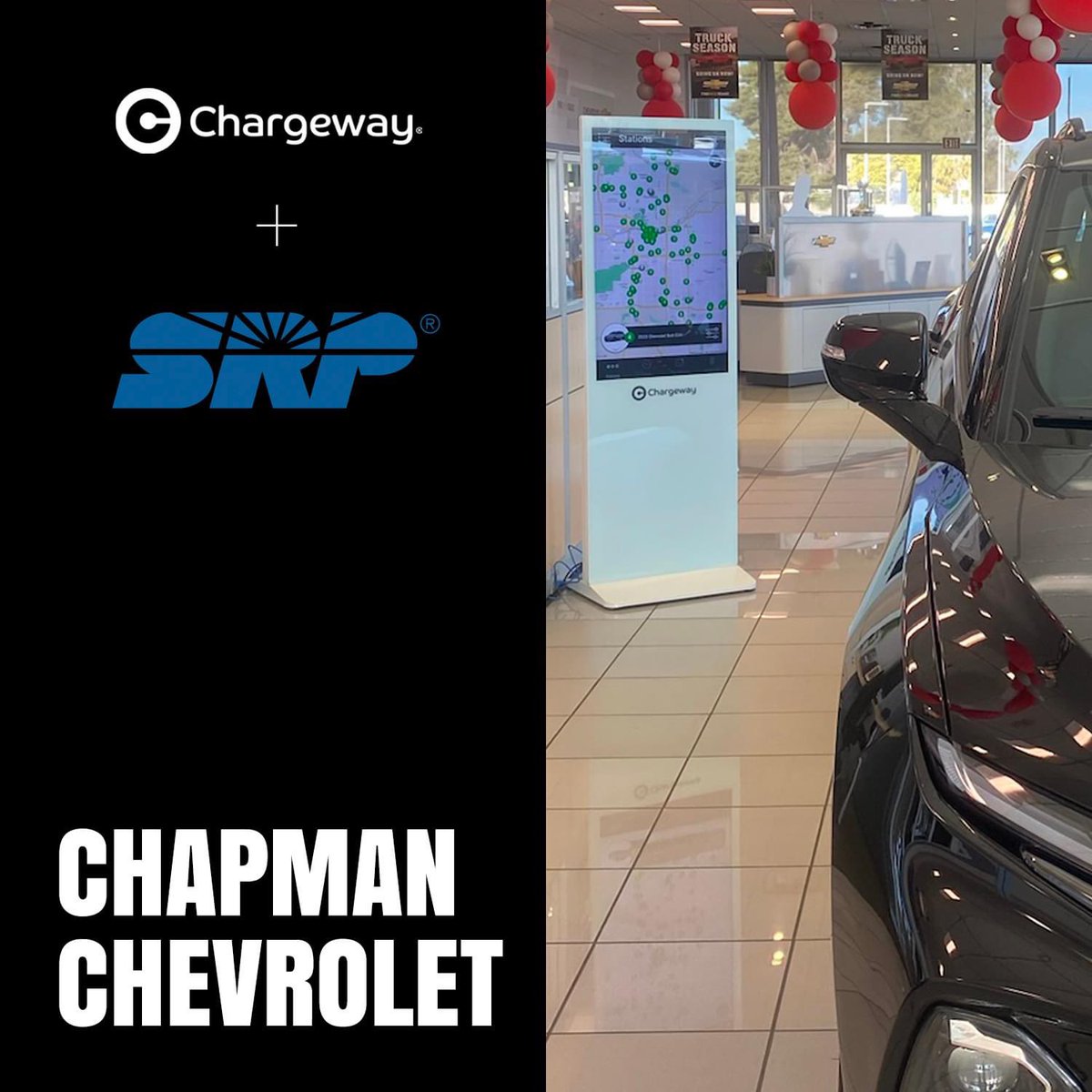 chargeway's tweet image. More @Chargeway Beacons are going live! As part of our expanded dealer program with @SRPconnect a new Beacon is now live at @ChapmanChevy in Tempe.

More AZ Beacons coming soon! 🚗⚡️

#chargeway #arizona #saltriverproject #srp  #electricvehicles #electriccars #evcharging