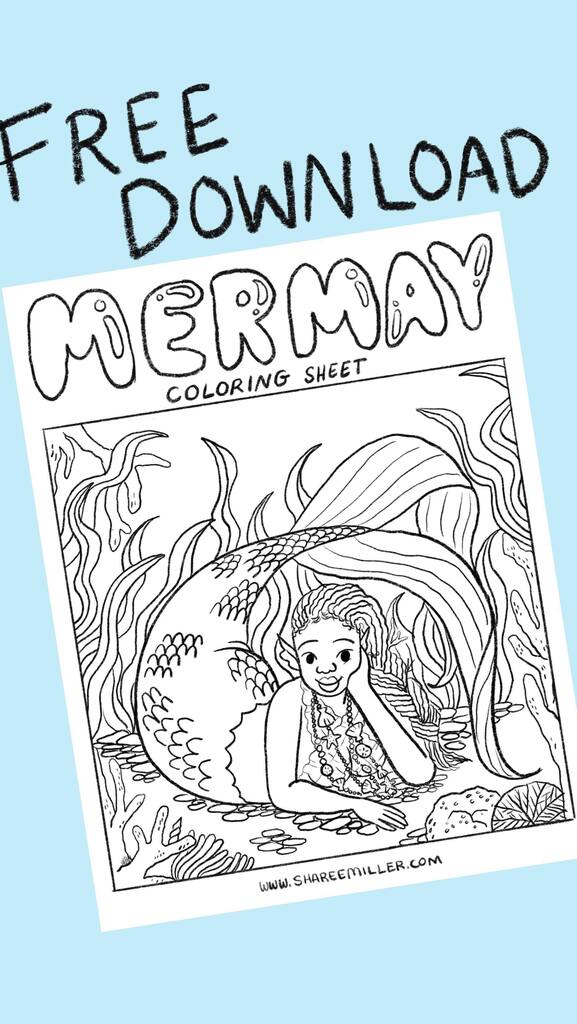 To celebrate #mermay I created a coloring sheet you can download from my website ift.tt/XdJZ34T Happy coloring! instagr.am/reel/Crth5lQAl…