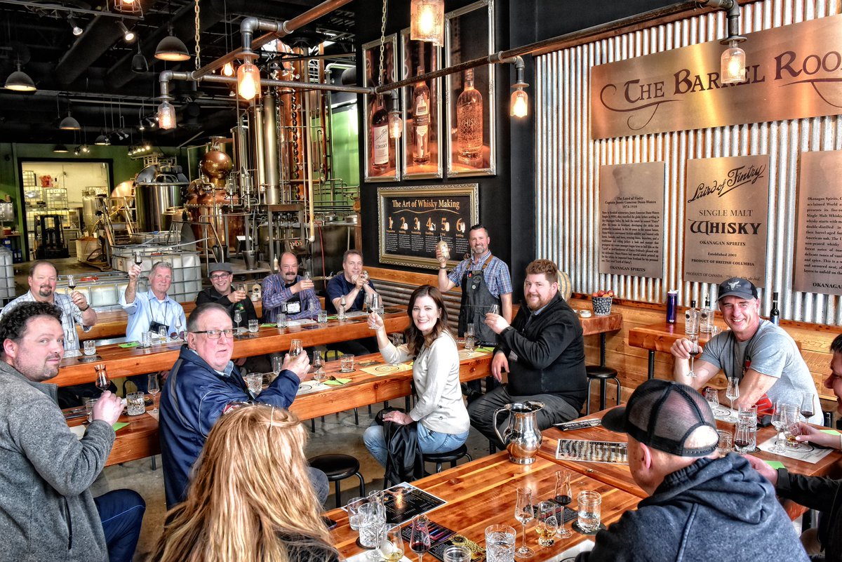 The copper pot stills aren't the only things heating up around here - our tasting experiences for small & larger groups are back and better than ever! Book your Experience in Vernon or Kelowna: okanaganspirits.com/tours-and-tast… #VernonBC #Kelowna #downtownkelowna #okanagan