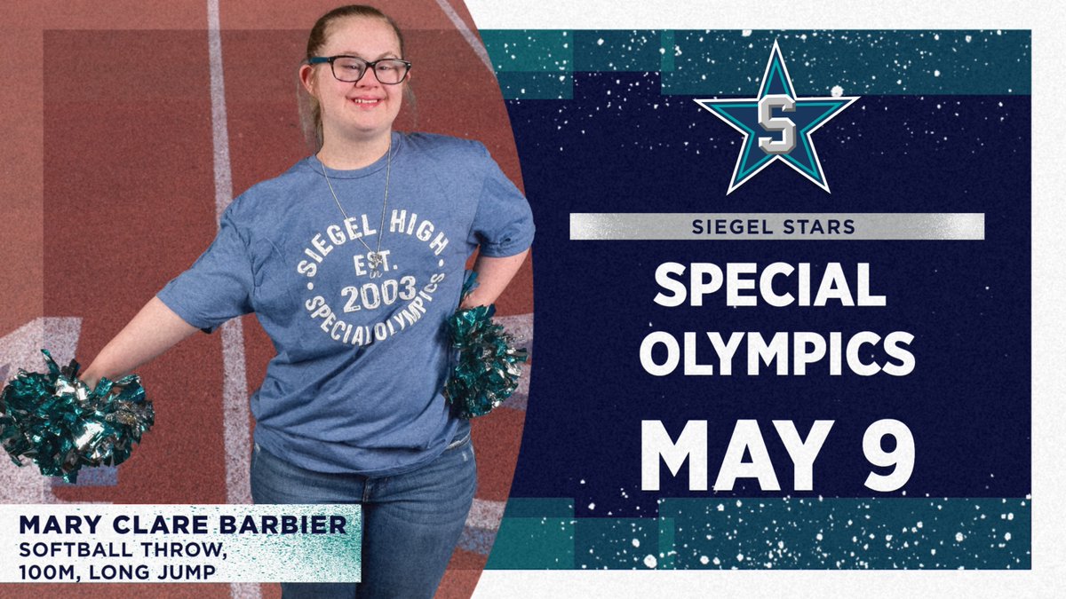 Hey <a href="/SiegelHighStars/">Siegel High School</a> and <a href="/Siegel_Nation/">The Nati❌n</a>, 
Let's wish Mary Clare Barbier  good luck as she competes in tomorrows Special Olympics in the Softball Throw, 100M Run, and the Standing Long Jump.

LET'S GO MARY CLARE!

#P2BASS