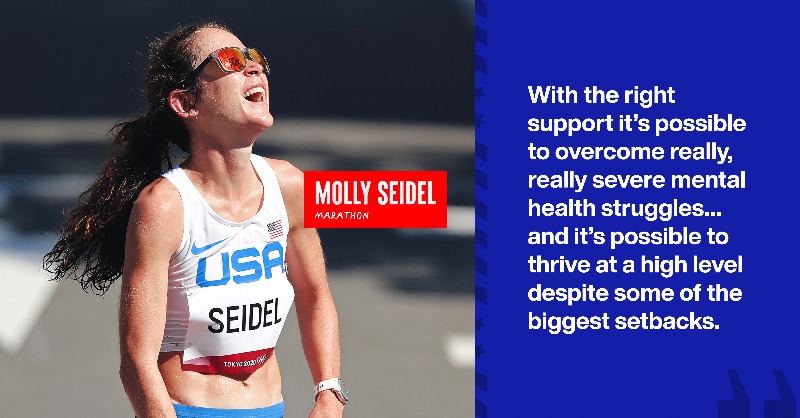 TeamUSA's tweet photo. Team USA athletes have used their voices to normalize mental health and remove the stigma. #MentalHealthAwarenessMonth https://t.co/CI0Ait4h3T