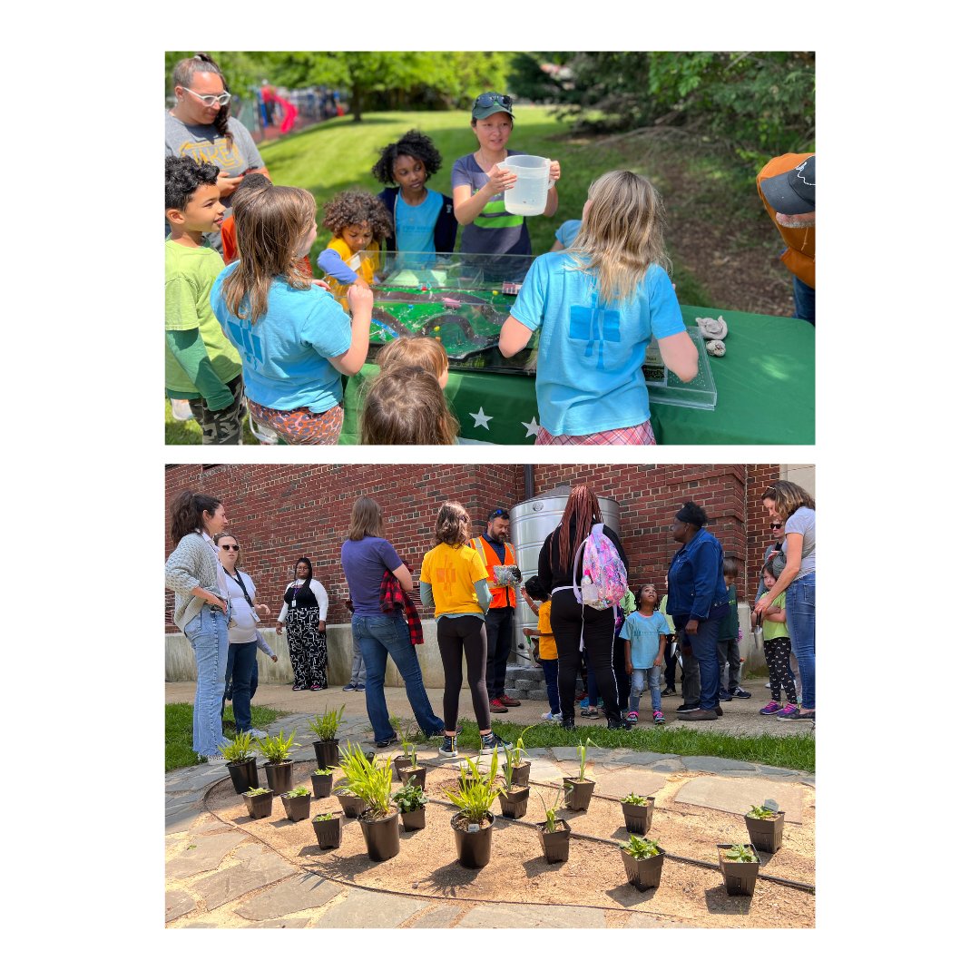 Our Community Planting Day at our TR Young campus was a huge success! Thanks to @DOEE_DC for their support with the RiverSmart outdoor learning lab grant. This space will reduce rainwater runoff and serve as a learning space for 4G during their Anacostia River expedition.