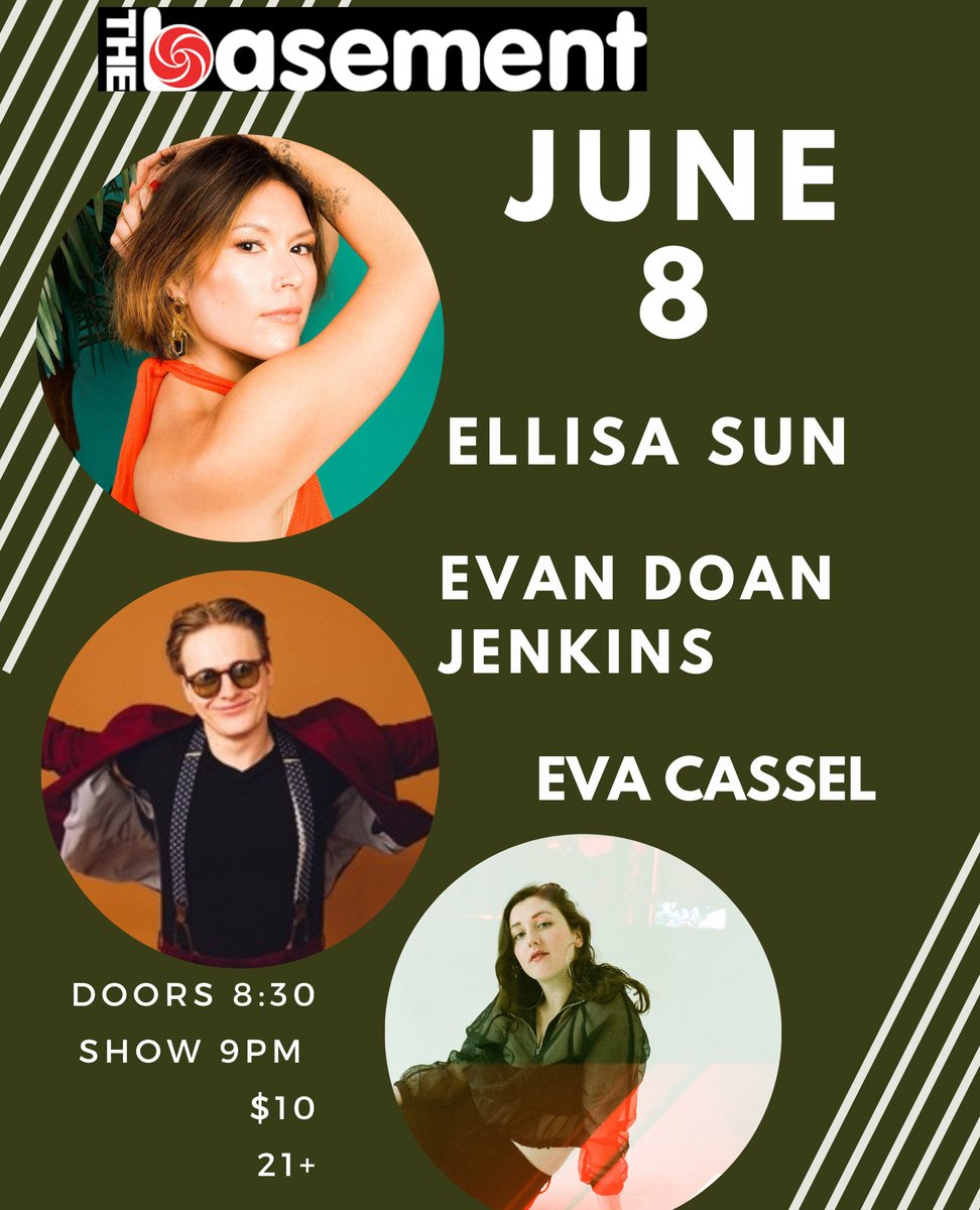 JUST ANNOUNCED!! @ellisasunmusic @evandoanjenkins and <a href="/evacasselmusic/">Eva Cassel</a> will be in the house on June 8th. Tickets are on sale now: thebasementnashville.com 🎫