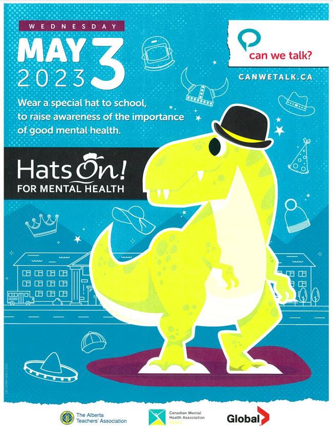 It’s Hats on for Mental Health this Wednesday! Wear a hat and show your support 🎩 🧢 👒 <a href="/BelParkCBE/">Bel-Park School CBE</a>