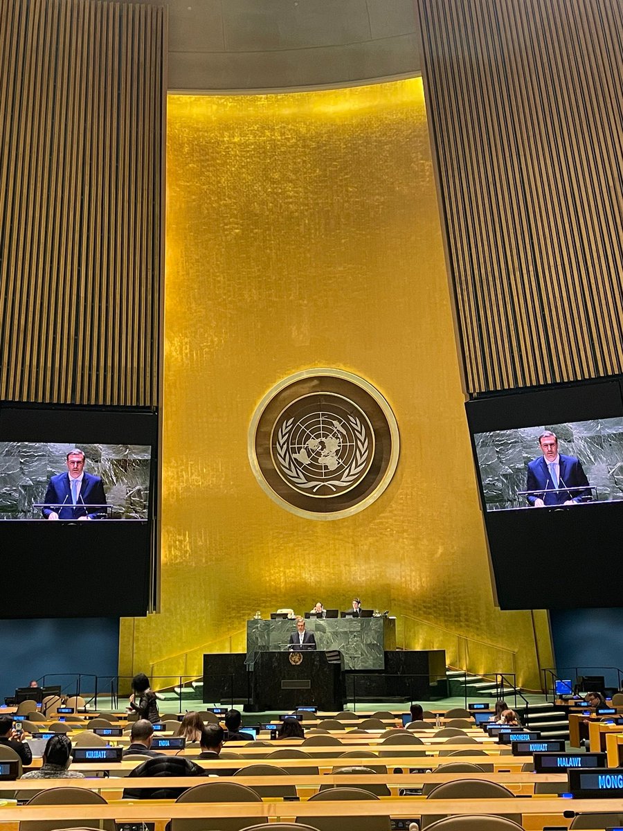 Last week’s #UNGA debate on “Use of Veto” marked 1 year anniversary of the resolution 76/262, commonly known as “Veto Initiative”. 
🇬🇪 herself experienced negative effects of Russia’s veto. Same fate was shared by 🇺🇦 last year. 
Abuse of veto power must stop. 
#VetoInitiative