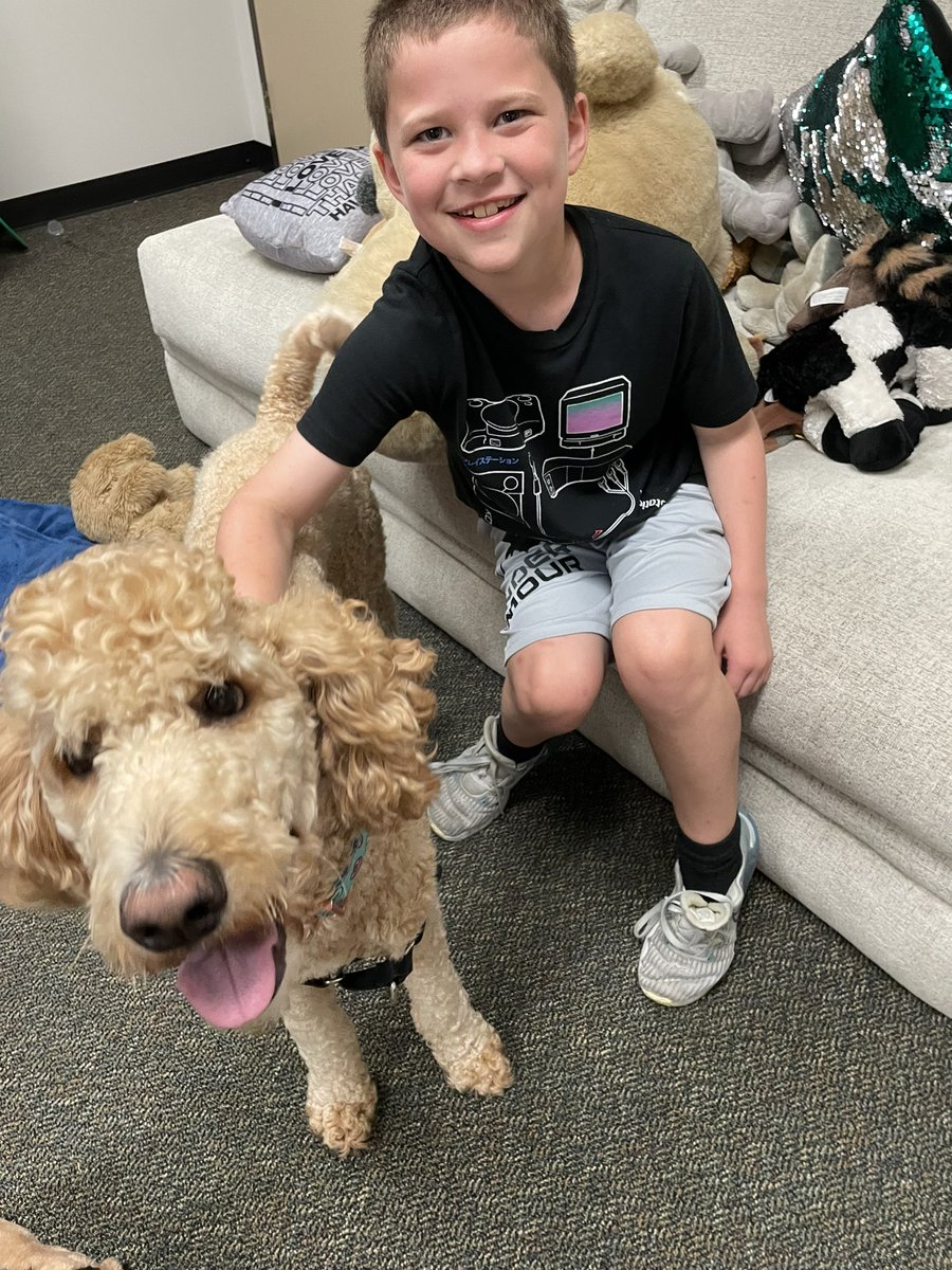 2nd graders got to play with Cooper b/c they saved their hoot tickets and bought him!!! <a href="/CooperFresh1/">Cooper "The Canine Counselor" Freshwater</a> <a href="/HumbleISD_OE/">Oaks Elementary</a> <a href="/kellebanda/">kelle</a>