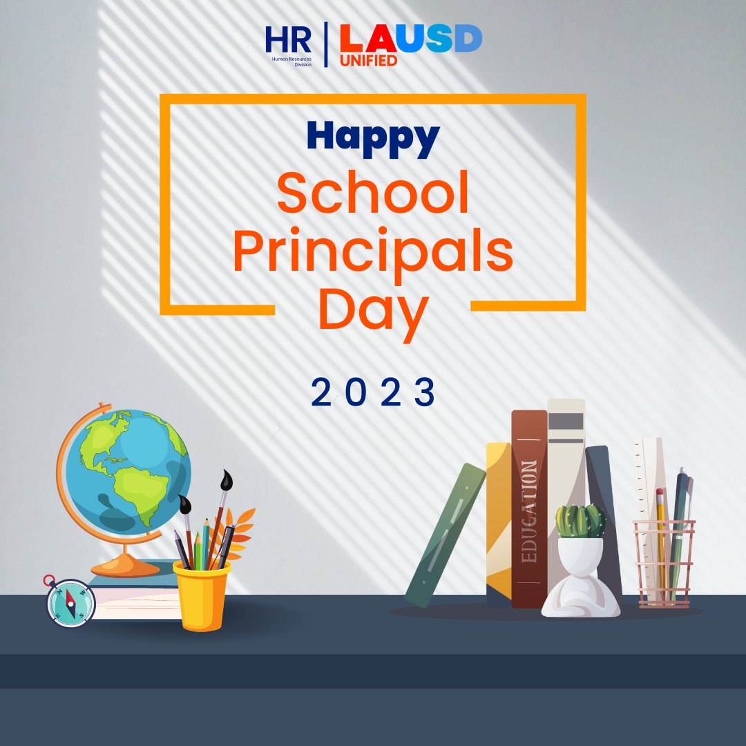 #HappyNationalSchoolPrincipalsDay, thank you to all the amazing leaders who work tirelessly to make our schools a better place! 🍎🙌🏼 #SchoolPrincipalsDay #ThankYouPrincipals #ReadyForTheWorld #LAUSDFamily